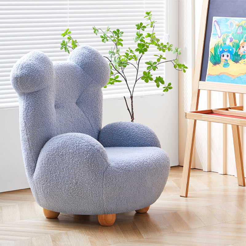 Wool Blend Arm Chair Basic Four Leg Accent Armchair for Living Room, Bedroom