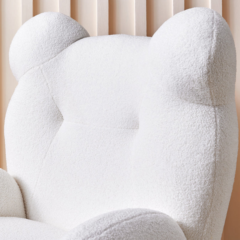 Wool Blend Arm Chair Basic Four Leg Accent Armchair for Living Room, Bedroom