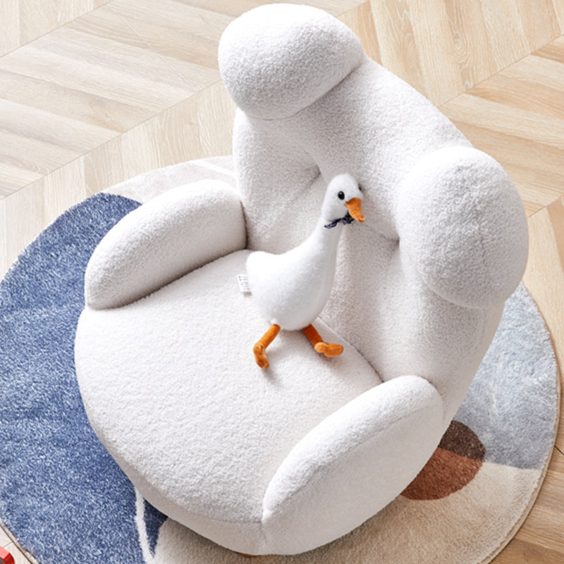 Wool Blend Arm Chair Basic Four Leg Accent Armchair for Living Room, Bedroom