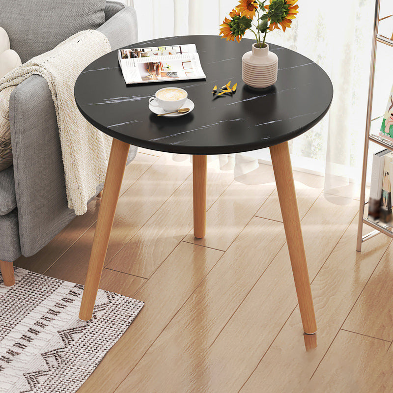 Scandinavian 3 Legs End Table Dia 15.7"/19.7"/23.6" Round Wood Side Table