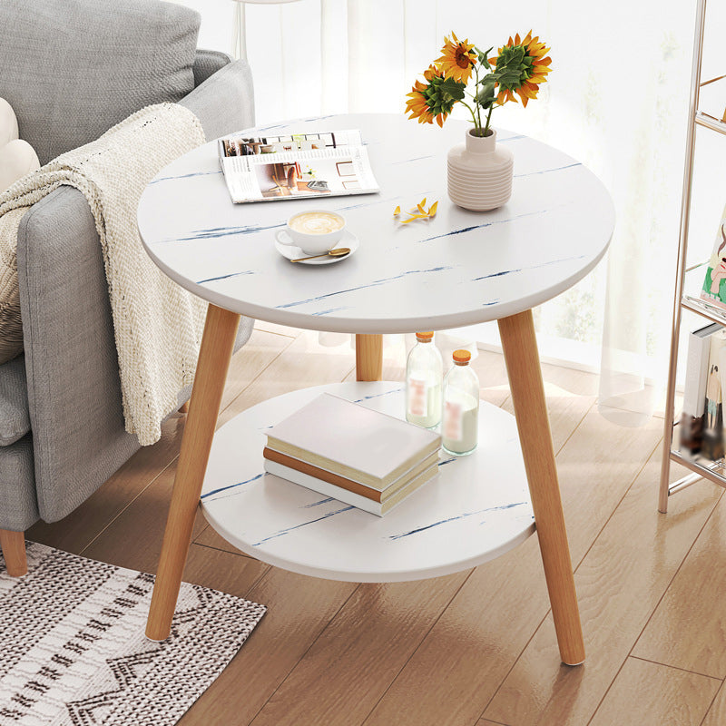 Scandinavian 3 Legs End Table Dia 15.7"/19.7"/23.6" Round Wood Side Table