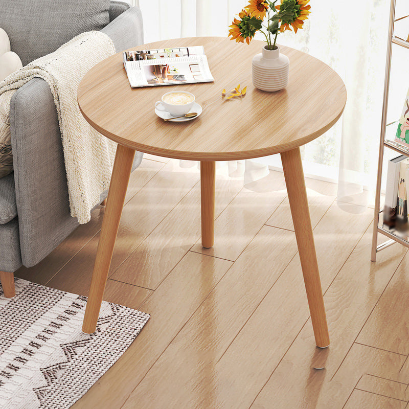 Scandinavian 3 Legs End Table Dia 15.7"/19.7"/23.6" Round Wood Side Table