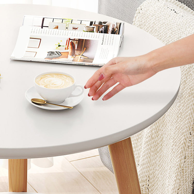 Scandinavian 3 Legs End Table Dia 15.7"/19.7"/23.6" Round Wood Side Table