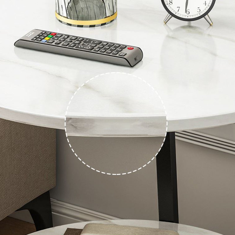 Contemporary  Round End Table Cross Leg  Side Table  for Living Room