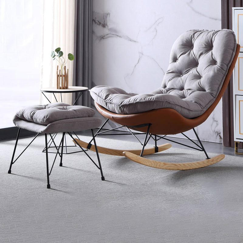 Armless Accent Chair 37.40" L x 37.40" W x 35.43" H Tufted Back Lounge Chair