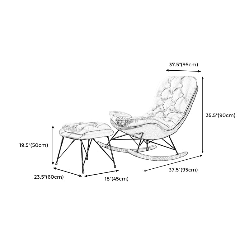Armless Accent Chair 37.40" L x 37.40" W x 35.43" H Tufted Back Lounge Chair