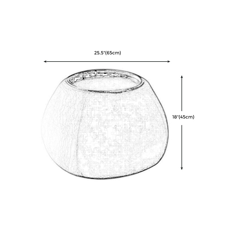 Modern Green/Orange/White Wood Round Pedestal Coffee Table with Storage