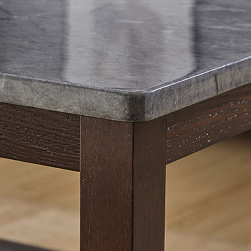 Nordic Rectangular Coffee Table Shelf Included Wood Cocktail Table -19.7"