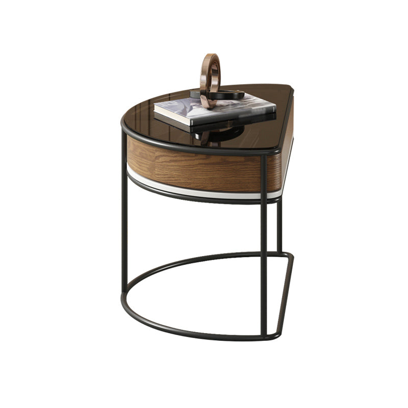 Modern Style Paint Craft Green and White Rectangular Round Coffee Table