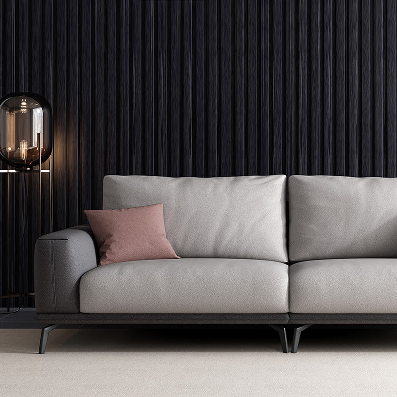 Faux Leather Pillow Back Sectionals/Sofa with Square Arm for Living Room