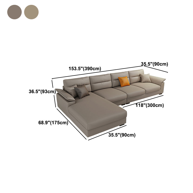 Contemporary L-Shape Sofa Furniture Sectionals for Four People