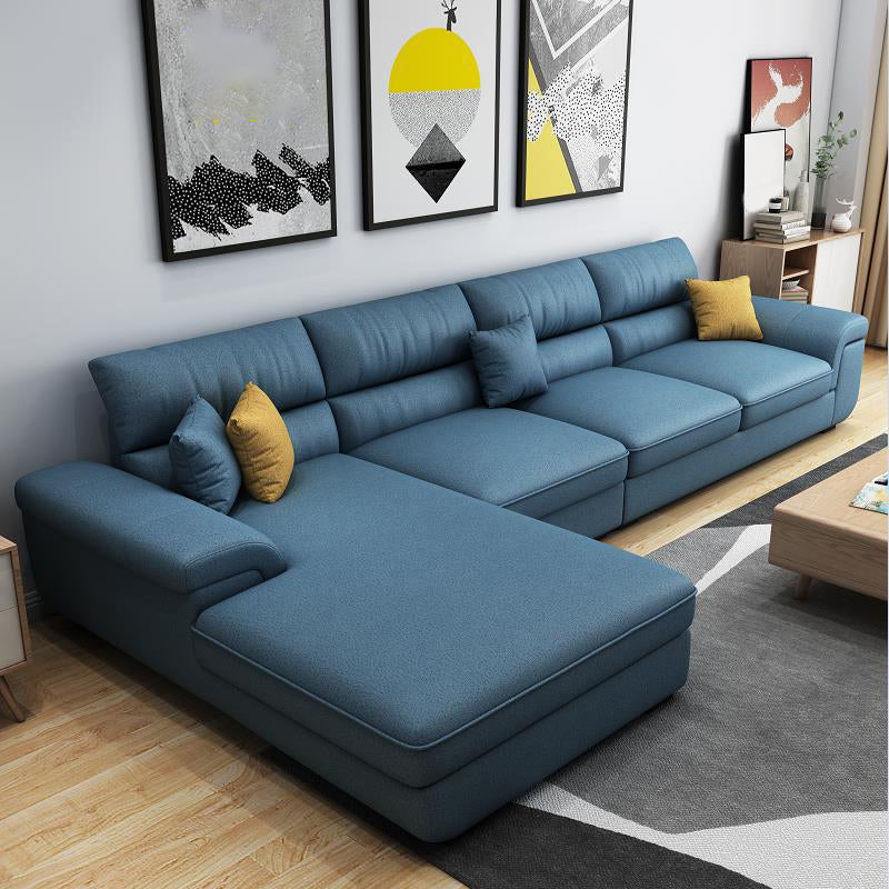 Scandinavian 4-seater Sectional with Pillow Top Arm for Apartment