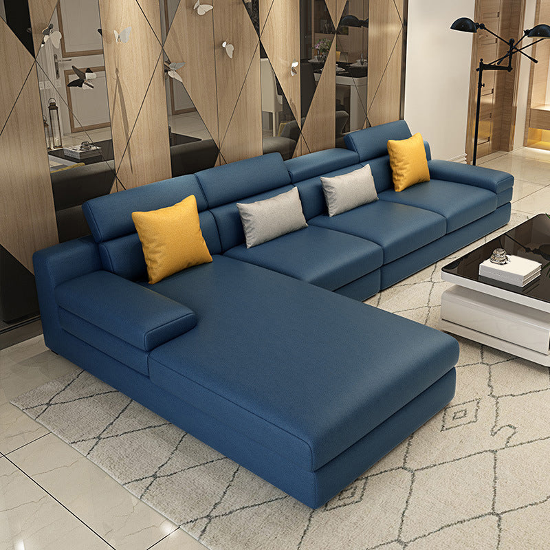 Pillow Top Arm Sectional with Pillow Back for Four People 37.4" Wide