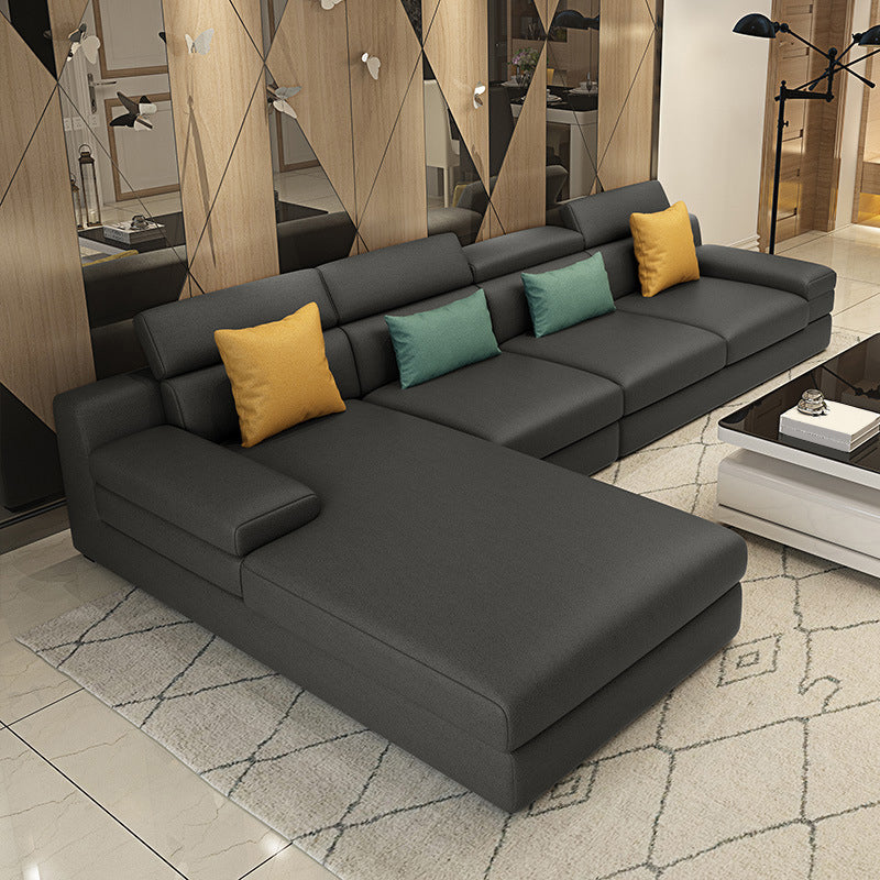 Pillow Top Arm Sectional with Pillow Back for Four People 37.4" Wide