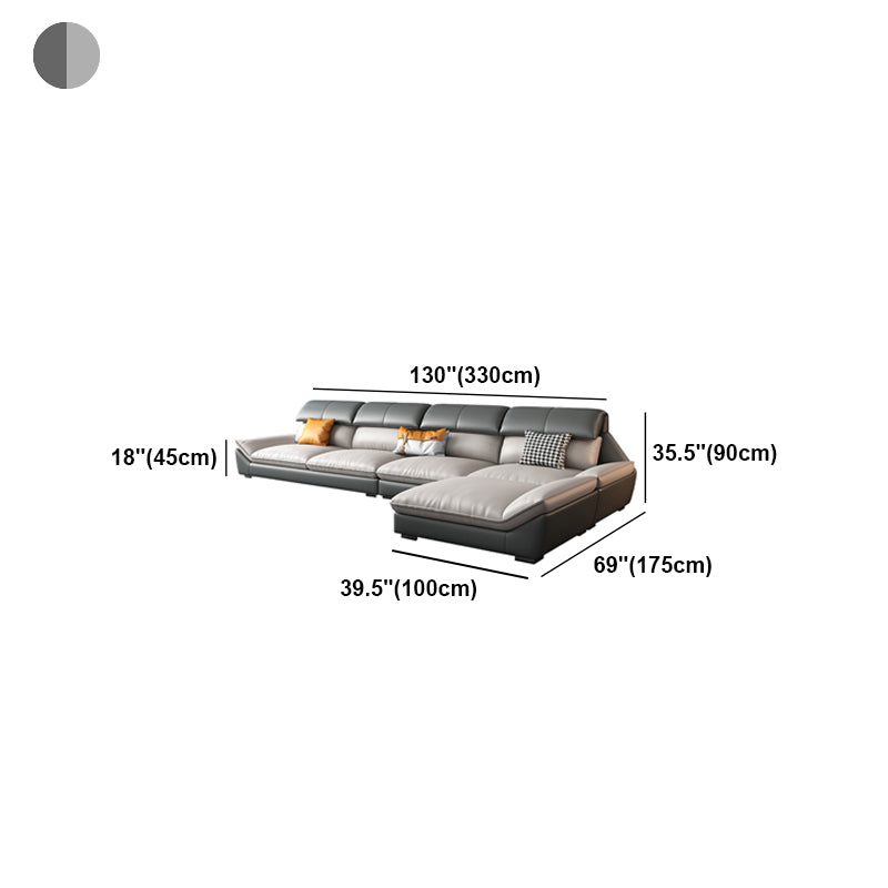 Scandinavian Faux Leather Sofa/Sectionals for Living Room 37.4" High