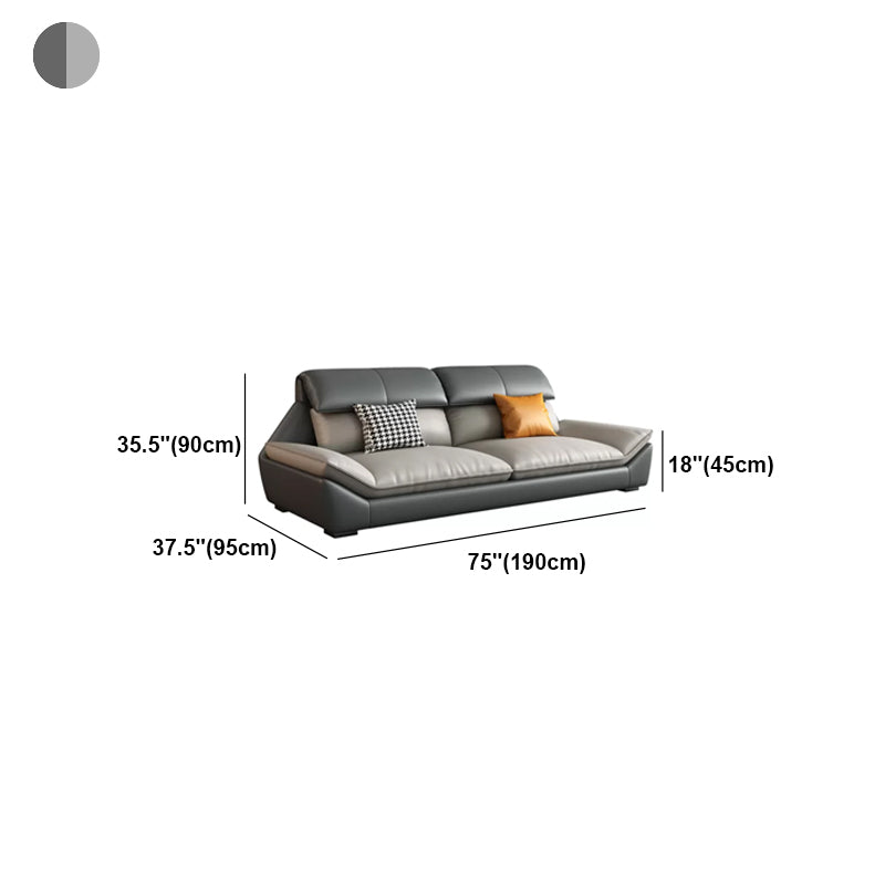 Scandinavian Faux Leather Sofa/Sectionals for Living Room 37.4" High