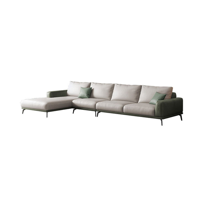 Faux Leather Sectionals/Sofa with Square Arm for Living Room