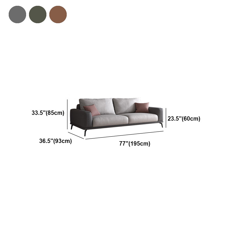Faux Leather Sectionals/Sofa with Square Arm for Living Room