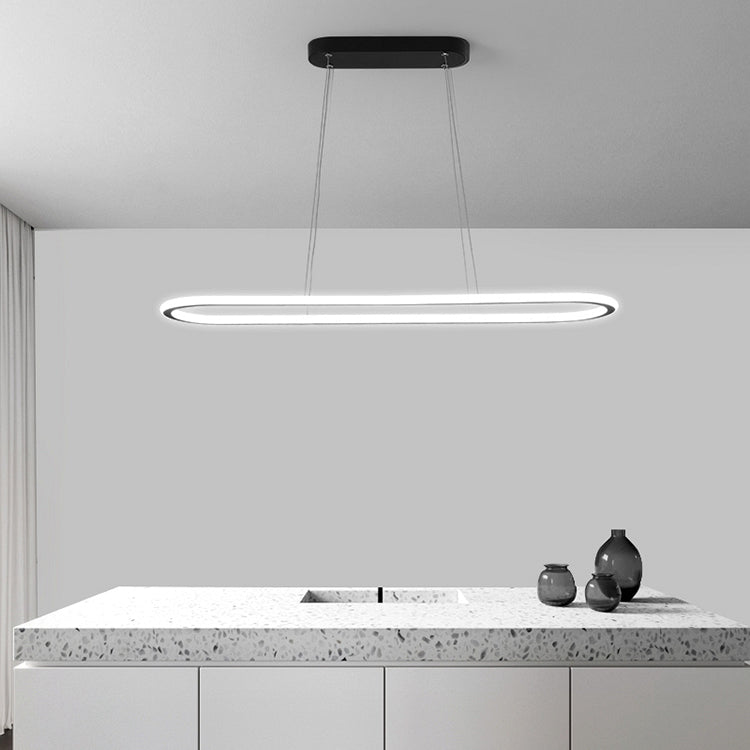 Nordic Minimalist Island Light Modern LED Pendant Lamp with Silica Gel Shade