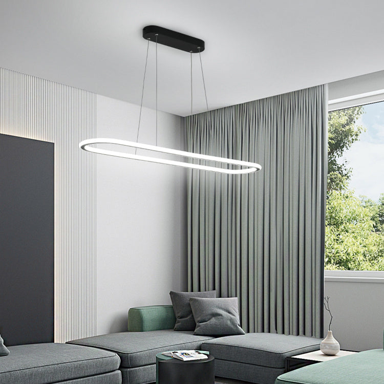 Nordic Minimalist Island Light Modern LED Pendant Lamp with Silica Gel Shade