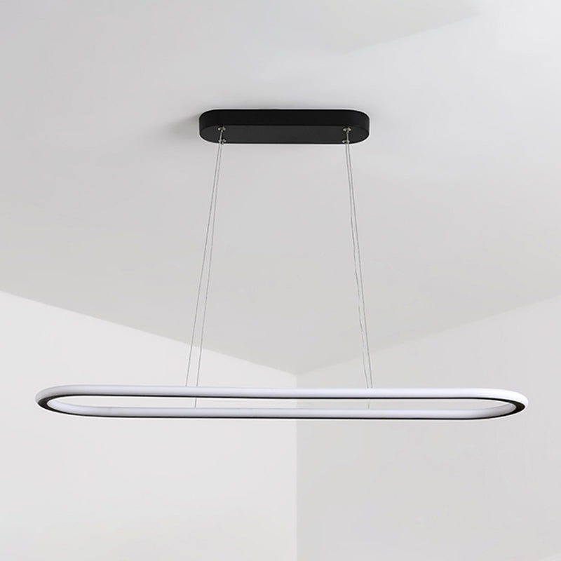 Nordic Minimalist Island Light Modern LED Pendant Lamp with Silica Gel Shade
