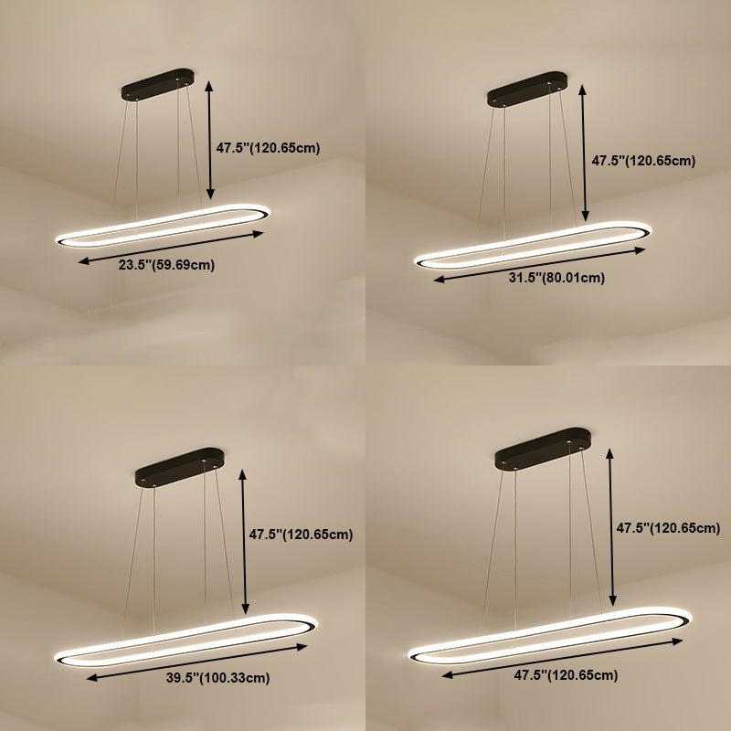 Nordic Minimalist Island Light Modern LED Pendant Lamp with Silica Gel Shade