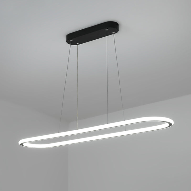 Nordic Minimalist Island Light Modern LED Pendant Lamp with Silica Gel Shade