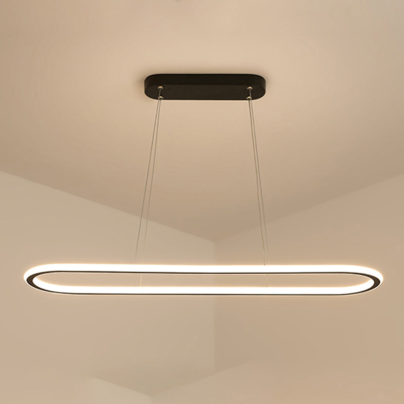 Nordic Minimalist Island Light Modern LED Pendant Lamp with Silica Gel Shade