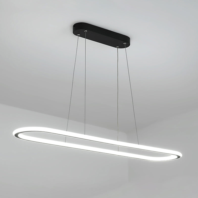 Nordic Minimalist Island Light Modern LED Pendant Lamp with Silica Gel Shade