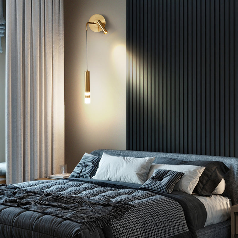 Metal Cylinder Wall Sconce Lighting Modern Style Multi Lights Wall Mounted Reading Lights