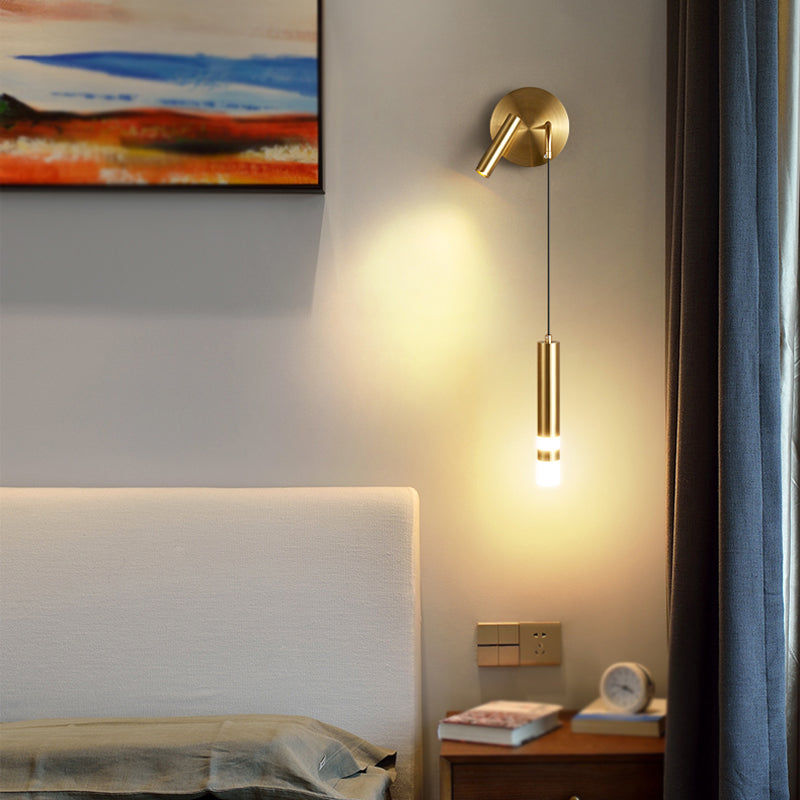 Metal Cylinder Wall Sconce Lighting Modern Style Multi Lights Wall Mounted Reading Lights