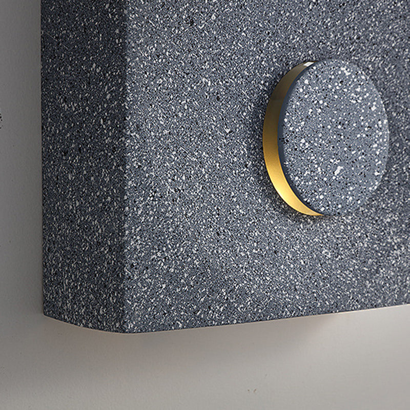 Stone Square Wall Sconce Lighting Modern Style 1 Light Wall Lighting Fixtures
