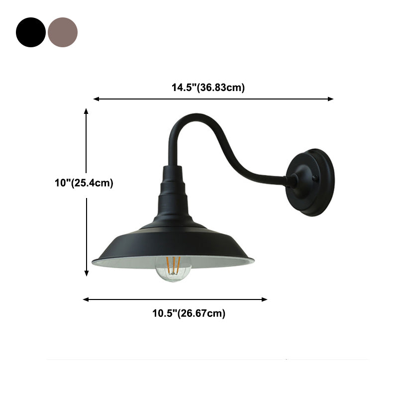 Metal Barn Wall Sconce Lighting Industrial Style 1 Light Wall Lamps