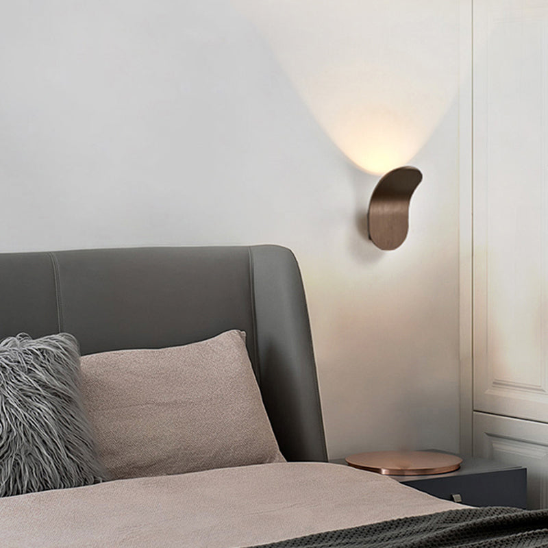 Metal Oval Shade Wall Sconce Modern Style 1-Light Wall Mounted Light