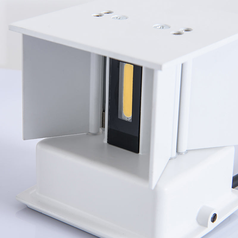 Sombra cuadrada de la pared de metal estilo moderno de 2 luces luz de montaje de pared