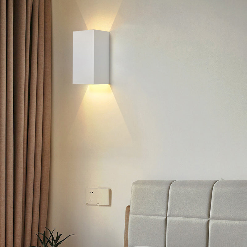 Sombra cuadrada de la pared de metal estilo moderno de 2 luces luz de montaje de pared