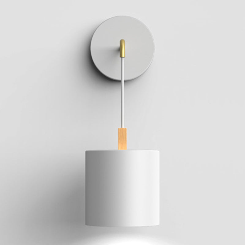 Modern Style Wall Light Fixture Creative Wooden Geometric Wall Light Sconce for Bedroom
