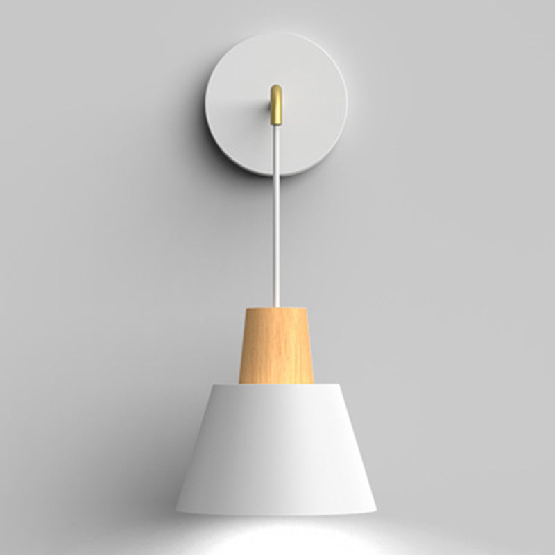 Modern Style Wall Light Fixture Creative Wooden Geometric Wall Light Sconce for Bedroom