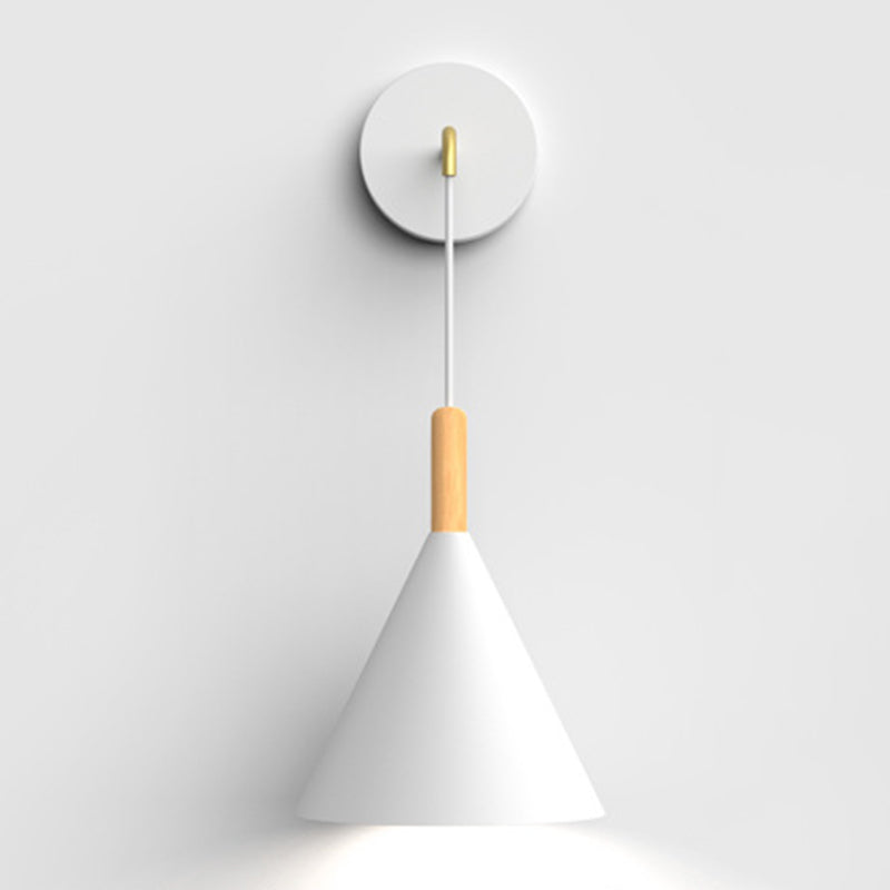 Modern Style Wall Light Fixture Creative Wooden Geometric Wall Light Sconce for Bedroom