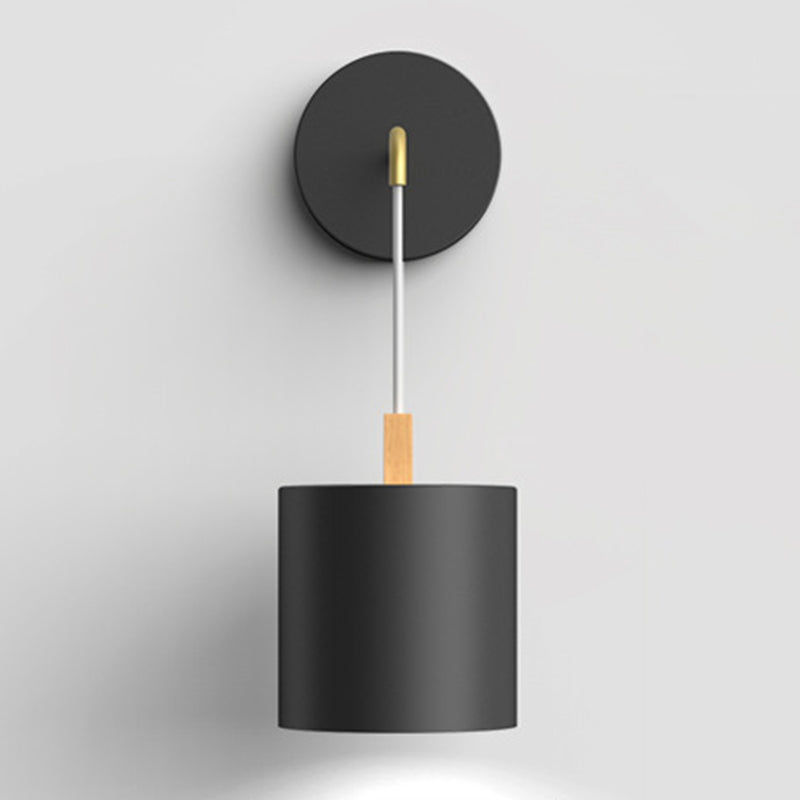Modern Style Wall Light Fixture Creative Wooden Geometric Wall Light Sconce for Bedroom