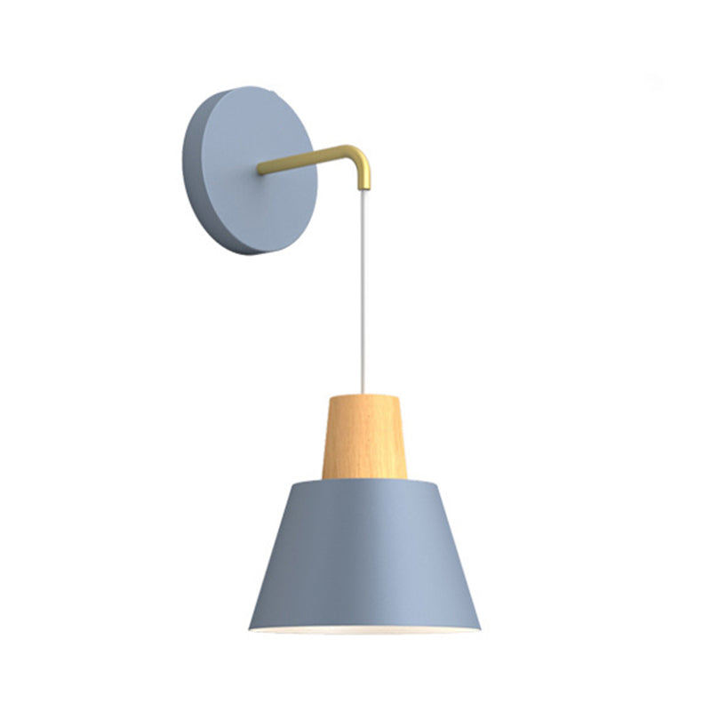 Modern Style Wall Light Fixture Creative Wooden Geometric Wall Light Sconce for Bedroom