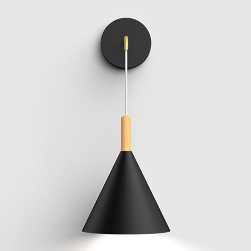 Modern Style Wall Light Fixture Creative Wooden Geometric Wall Light Sconce for Bedroom