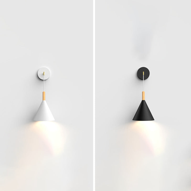 Modern Style Wall Light Fixture Creative Wooden Geometric Wall Light Sconce for Bedroom