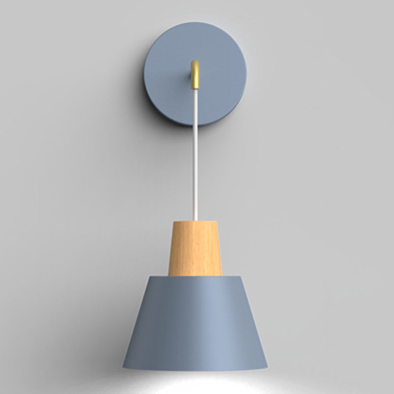 Modern Style Wall Light Fixture Creative Wooden Geometric Wall Light Sconce for Bedroom