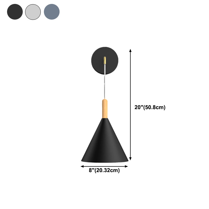 Modern Style Wall Light Fixture Creative Wooden Geometric Wall Light Sconce for Bedroom