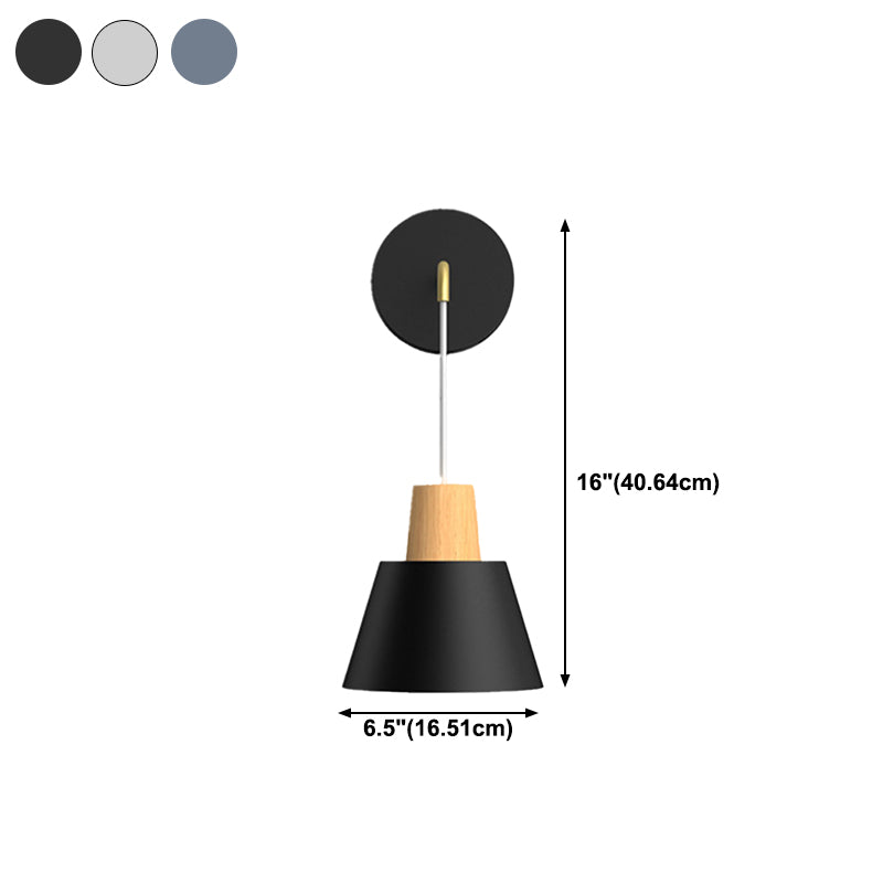 Modern Style Wall Light Fixture Creative Wooden Geometric Wall Light Sconce for Bedroom