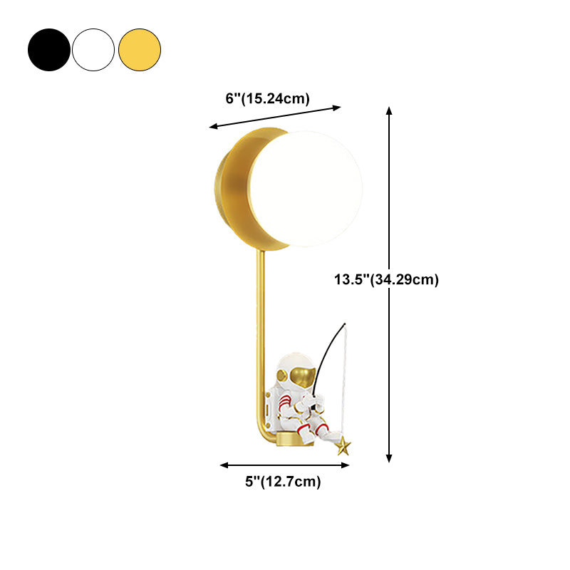 Modern Astronaut Wall Light Fixture Creative LED Wall Light Sconce for Bedroom