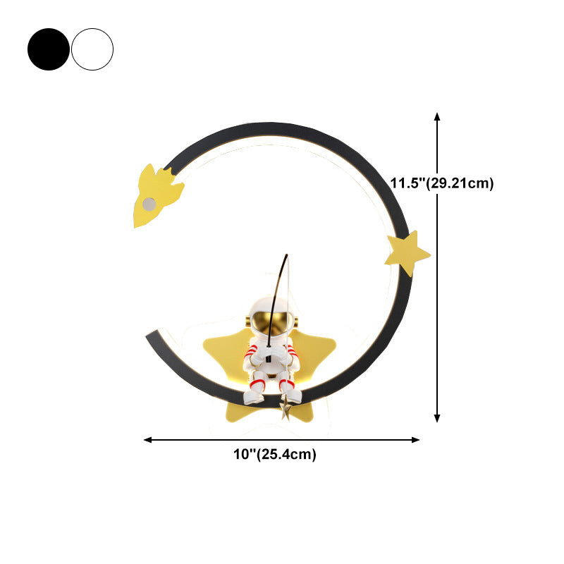 Modern Style LED Wall Light Fixture Creative Astronaut Wall Light Sconce for Bedroom