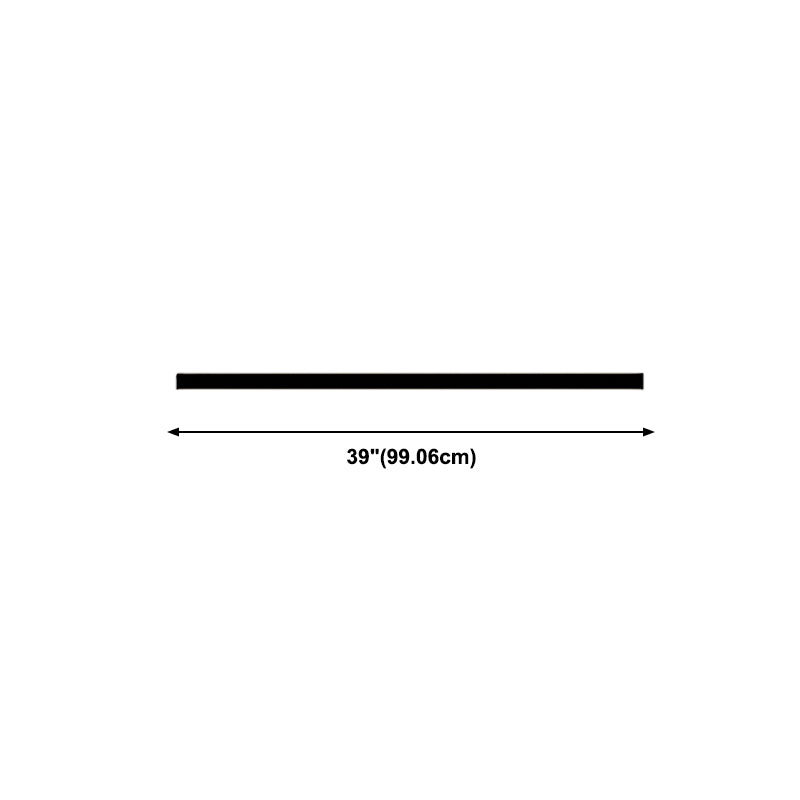 Metal Linear Shape Wall Lighting Modern Style 1 Light Wall Mounted Light Fixture in Black