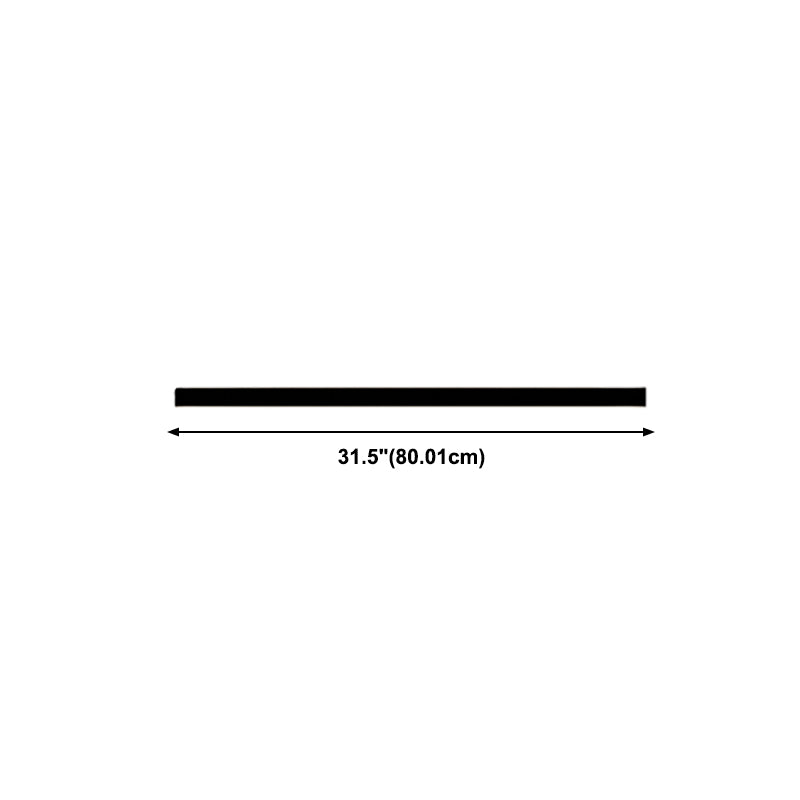 Metal Linear Shape Wall Lighting Modern Style 1 Light Wall Mounted Light Fixture in Black